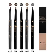 Высококачественный двойной вращающиеся автоматические Карандаш Водонепроницаемый Карандаш для бровей с косметические кисти для макияжа инструмент красоты