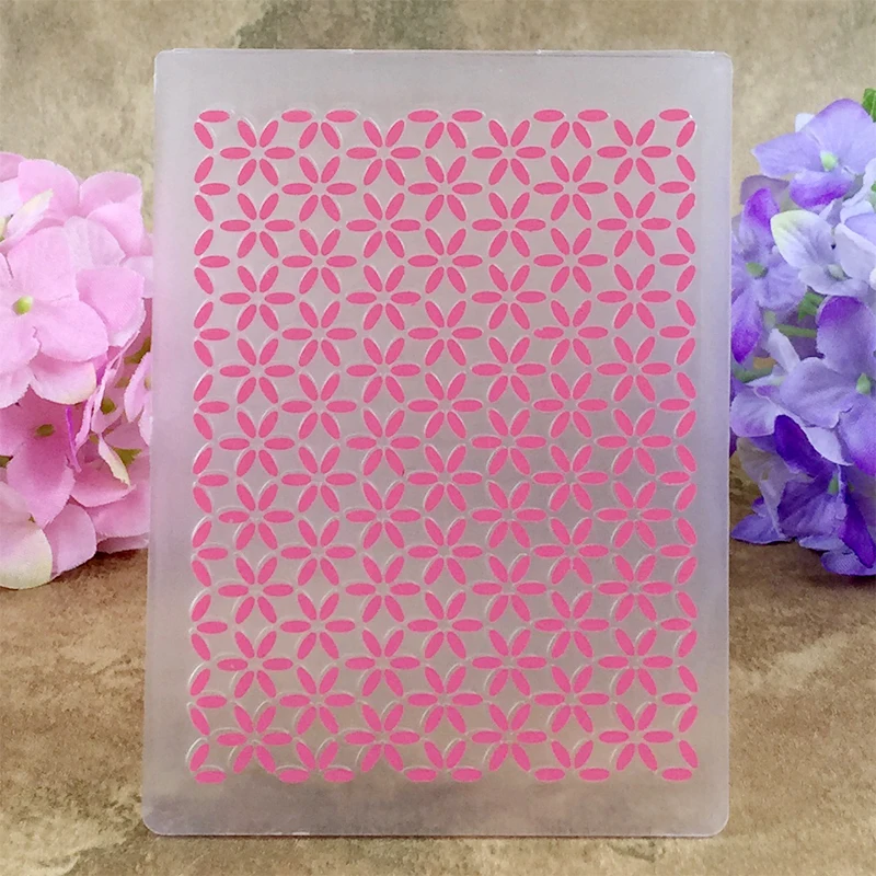 A Lots Of small Flowers DIY Scrapbook Bump Plastic Embossing Folder For