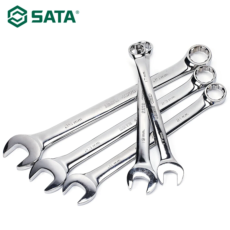 

SATA Hardware Tools Full Polishing Wrench Shelf Double Head Plum Blossom Open Dual-use Wrench 40201-40223