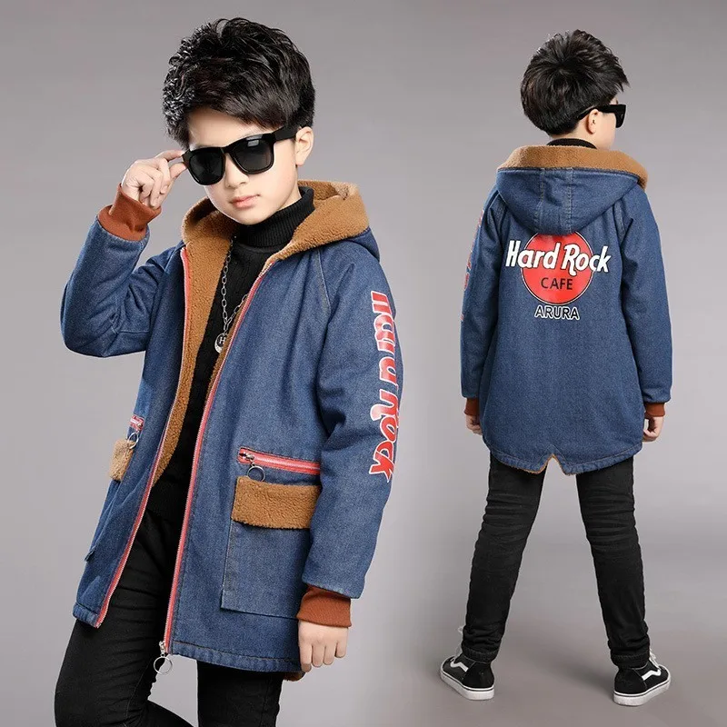 

2019 Children Autumn Winter Clothes Outdoor Fleece Jackets for Boys Clothing Hooded Warm Outerwear Windbreaker Baby Kids Coats