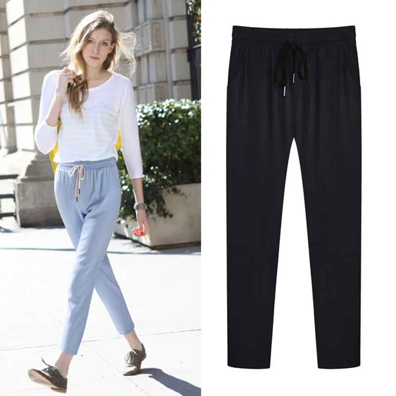 2016 Fashion Summer Women Harem Pants Solid Color