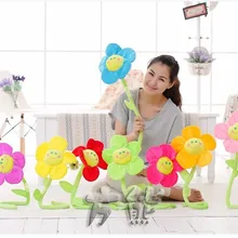 45 см мультфильм подсолнухи плюшевые игрушки красочные занавески с цветами Пряжка, один набор/20 игрушки с деталями подарок, t6978