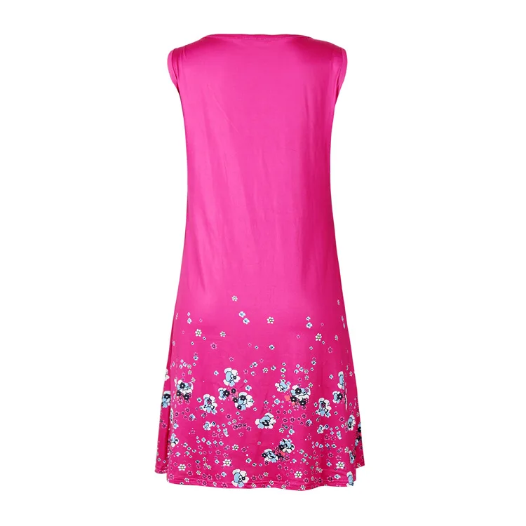 Fashion Sling Dress Womens Brief Youth Campus Style Large Size O-neck Casual Print Comfortable Dress