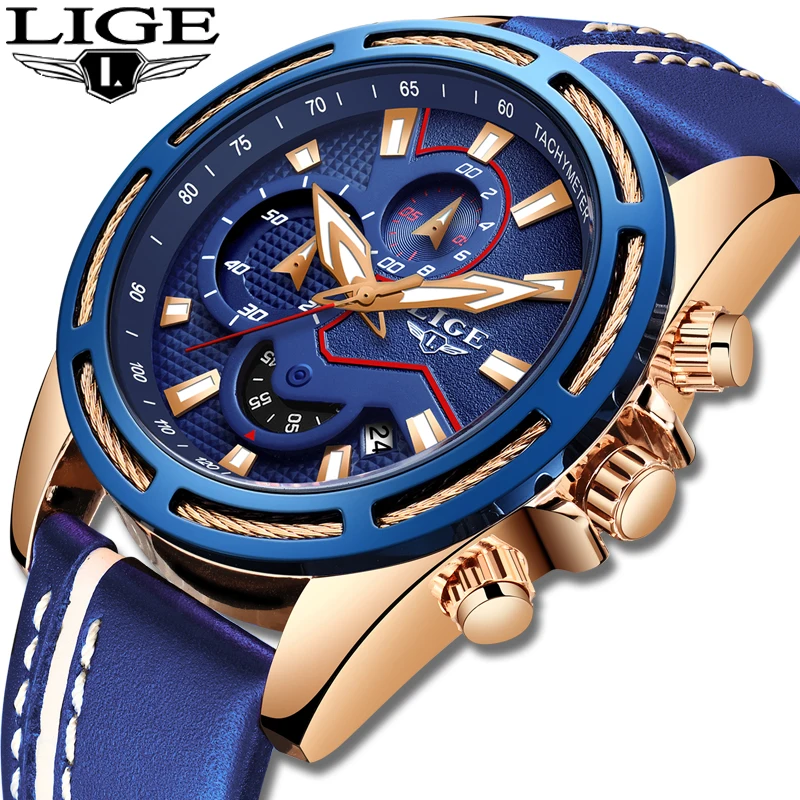 Relogio Masculino LIGE New Mens Watches Top Brand Luxury Male Sports