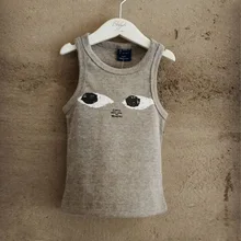 Super High Quality bobo chose Cotton Eye Pattern Kids Girls Boys Vest Stylish Baby Summer Tank Brand Toddler 1-4Y Child Clothes