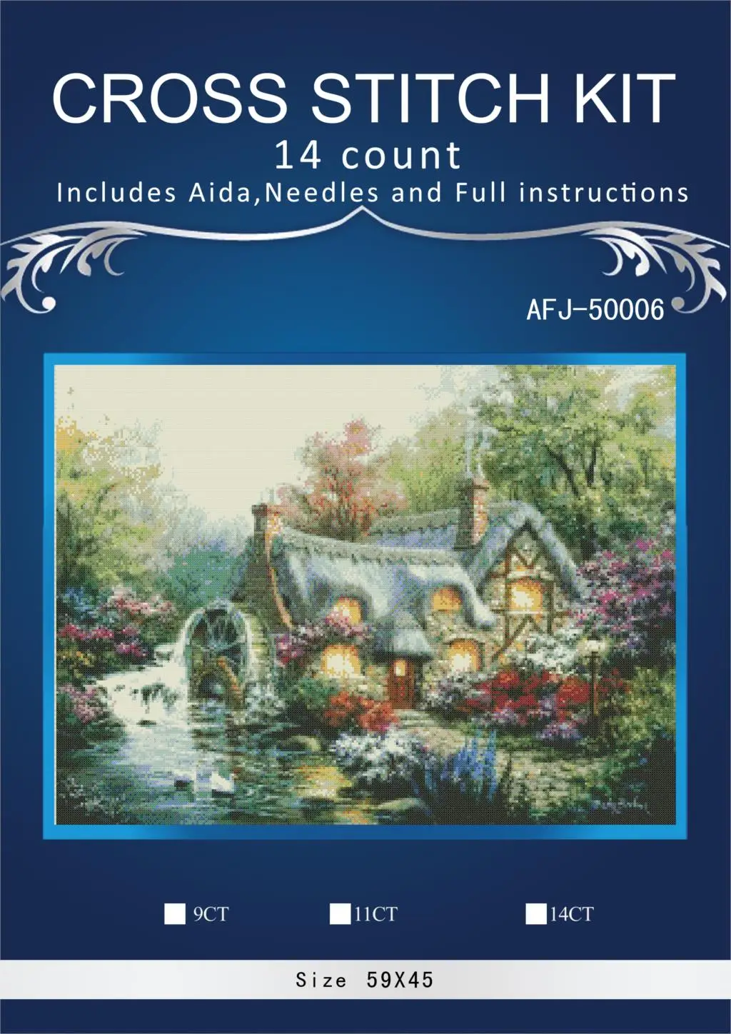 14CT/16CT/18/28/Cross Stitch Kits Crafts Art Needlework 14CT Unprinted Embroidered Handmade DMC Wall Home Decor-Green house | Дом и сад