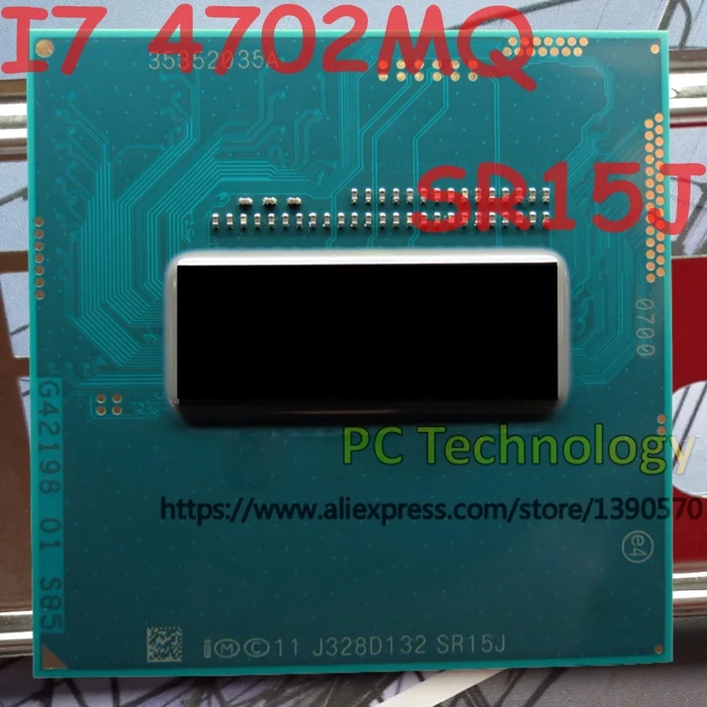Renewed 6M MOBILE CPU Intel i7-4702MQ OEM SR15J 2,2GHz Turbo 3,2Ghz 