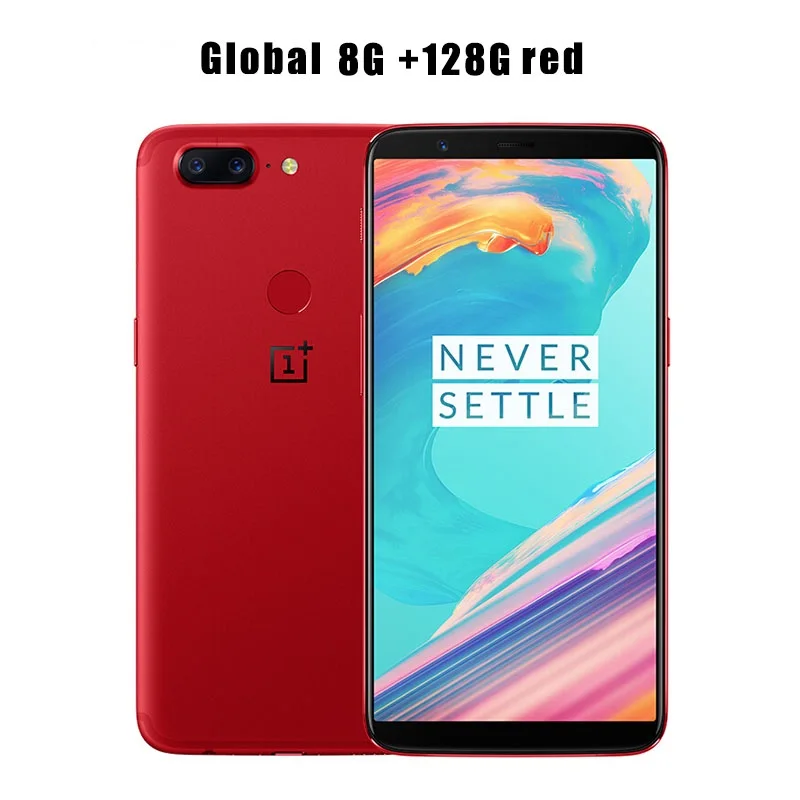 Смартфон OnePlus 5 T, 6,01 дюймов, AMOLED экран, 6 ГБ, 64 ГБ, Восьмиядерный процессор Snapdragon 835, 1080x2160 P, отпечаток пальца ID, кислородная ОС - Цвет: 8G 128G Red