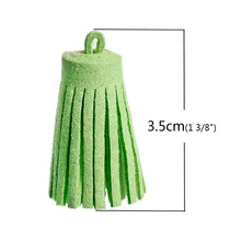 DoreenBeads оптом фрукты зеленый корейский бархатное замшевое кисточкой Подвески для мобильного телефона занавес украшения для одежды изготовление 35 мм, 10 шт