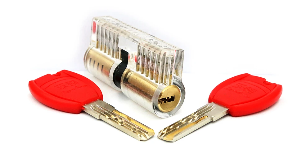 Free Shipping Locksmith Transparent Practice Lock Double Row Of 5 Pins