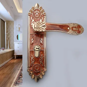 

modern simple amber red / amber white wooden door locks interior door handle lock bedroom door lock mechanical door