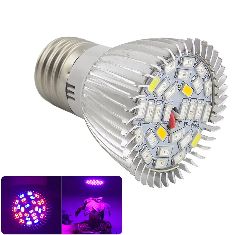 

E27 Full Spectrum 28 Led Grow lights Plant Growing UV IR light Lamp Bulb for Hydroponics System Flower Veg indoor Green House