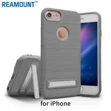 50 шт. Высокое качество ТПУ Подставки чехол для iPhone 7 тонкий кристалл Стенд Крышка Подставки держатель обратно чехол