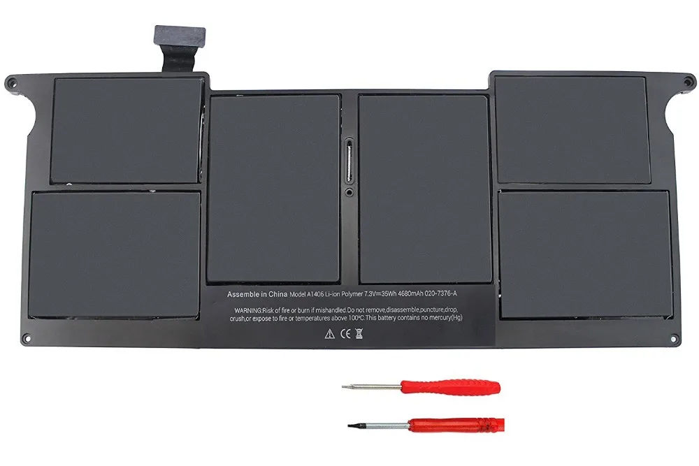 

4680mAh Laptop Battery for Macbook A1406 for Apple for Macbook Air 11" A1370 A1406 020-7376-A BH302LL/A*