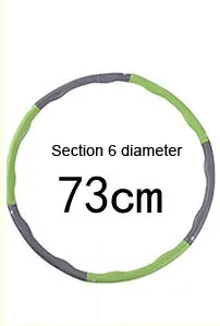 Sport Hoops Weighted Exercise ring for Adults Adjustable 8 Detachable Sections Weight Loss Fitness for Exercise - Цвет: 73cm