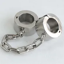 6kg Heavy stainless steel shackle with chain sex bdsm bondage restraints toys the game fetish erotic toys adult sex toys for men
