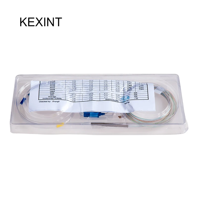 

KEXINT PLC Splitter 1*8 0.9 1m with Connector SC UPC / 10pieces