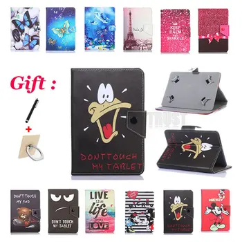 

Universal 10.1 inch Cartoon Pu Leather Stand Case for BMXC Y900 LZ109 S101 K101 MTK6797 3G 4G 10.1" Tablet Cover + 2 Gifts