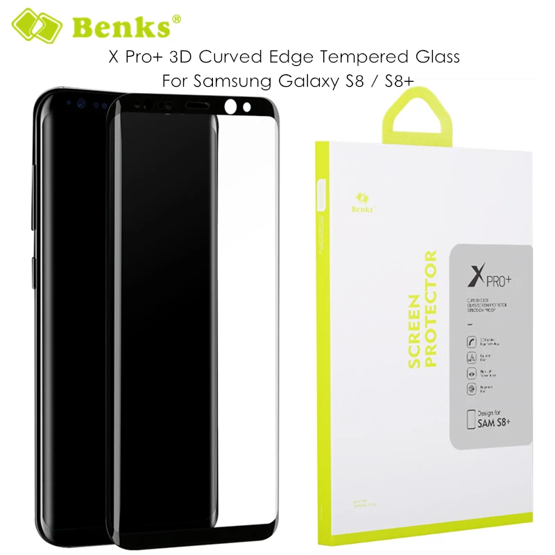bilder für Original benks für galaxy s8 gehärtetem glas für galaxy s8 Plus Schutzfolie X PRo + 3D Gebogene Full Coverage Bildschirm schutz bilder für Original benks für galaxy s8 gehärtetem glas für galaxy s8 Plus Schutzfolie X PRo + 3D Gebogene Full Coverage Bildschirm schutz