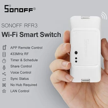 SONOFF RFR3 DIY wifi Пульт дистанционного управления смарт RF переключатель работы с Alexa/Google домашний помощник Модуль Автоматизации умного дома DIY таймер