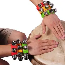 2 шт. детский браслет на запястье колокольчик ручной погремушка детская танцевальная музыкальная обучающая игрушка N21_B