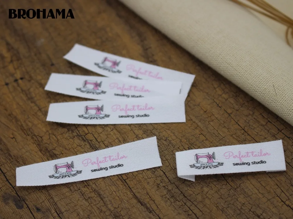 Custom Flat folding Tags / brand labels, Sewing Labels, Custom Clothing Tags, Name Tags, Wewing ...