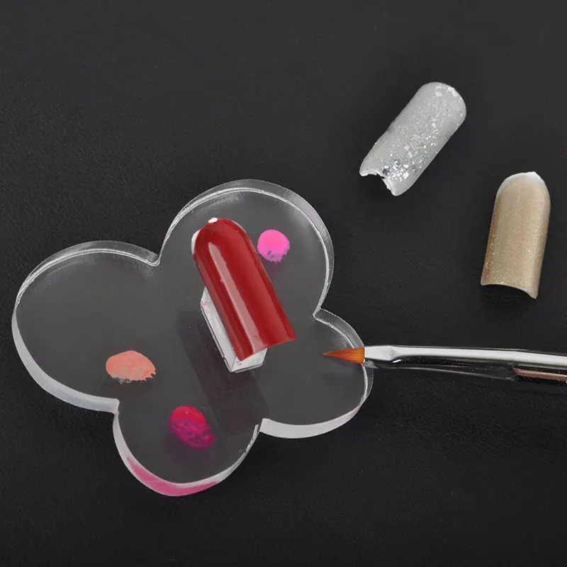 Buy New Portable Butterfly Shaped Acrylic Palette Clear Makeup Nail Art Mixing