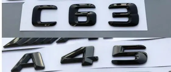 Глянцевый черный ABS Пластик 45 A45 C 63 C63 E E63 багажник сзади логотип эмблема значок