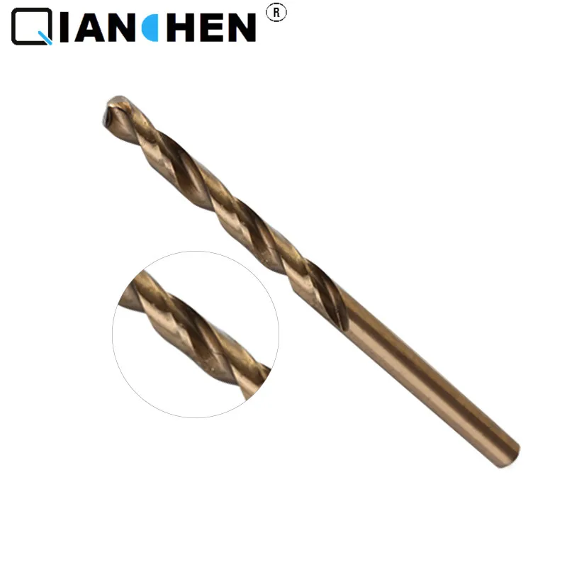 

10pcs HSS Cobalt M35 4.0mm-8.0mm straight shank twist drill full-grinding metal twist drill straight shank twist drill metal