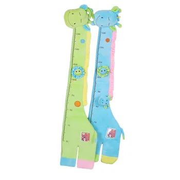 

Children Rattle Ring Bell 1 Meter Tall Giraffe Kids Bedroom Wall Photo Sticker Baby Toy Mobiles Height Measure Soft Plush Toy