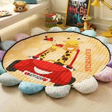 Buy Sunflower Floor Rugs Non-slip Baby Play Mat Floor Rug Kid Game Carpet Baby Crawling Carpets Baby Rugs Diam 1.8 Round Floor Mats Free Shipping