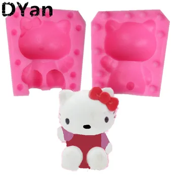 

Cute Cat Silicone Cake Mold Fondant Cake Decorating Tools Gumpaste Chocolate Candy Mould A1365