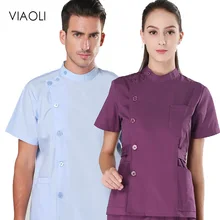 Больничная одежда лабораторный пиджак Топ и штаны Дешевые Костюмы Новые женщины и мужчины медицинская одежда Летний Игровой Набор доктора Скраб Униформа медсестры