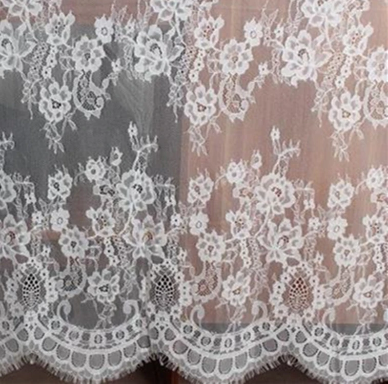

3m White Black Exquisite Eyelash Lace Trim Embroidery Lace Fabric Diy Dress Clothing Accessories YN011