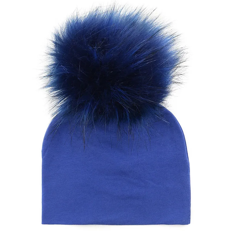 GZHilovingL Brand Newborn Kids Baby Boys Girls Warm Winter Spotted Cotton Beanie Fur Pom Pom Bobble Hat Cap Winter Warm Hat