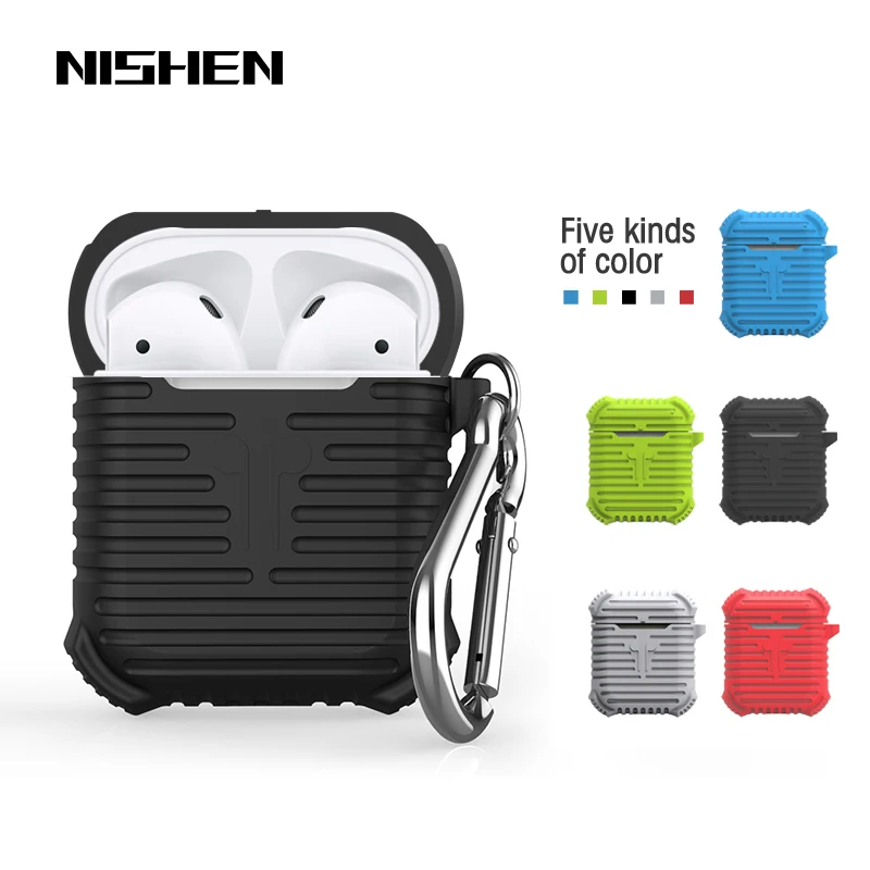 

TPU Earphone Silicone Case For Apple AirPods Headphones Cases Pouch Air Pods Portable Anti-knock Protective Cover Bag