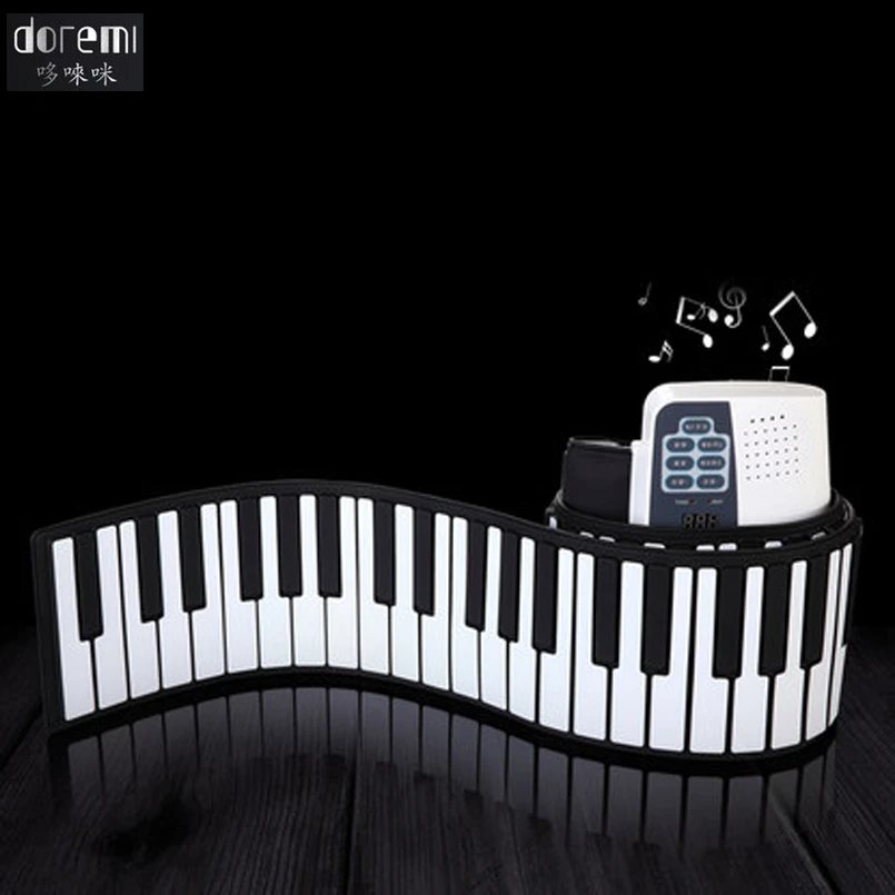 

DoReMi 88 Keys Professional Roll up Piano Electronic Organ Silicone USB Folding Piano Portable Musical Instruments S-884