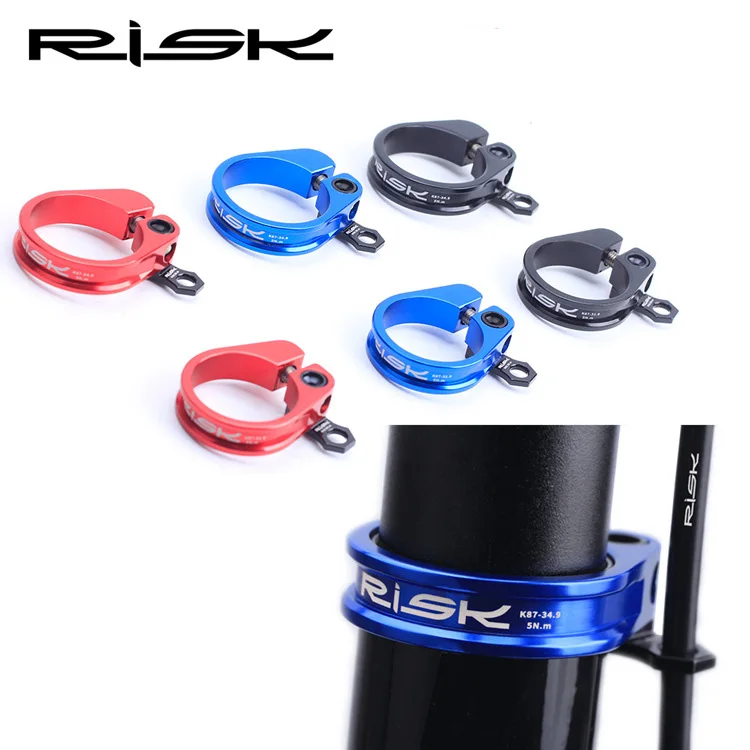 Bike 31.8/34.9mm MTB Bike Seat Post Clamp Ultralight Lock Bicycle Seatposts Clamps With Cable Organizer Road Bike Seatpost Clip