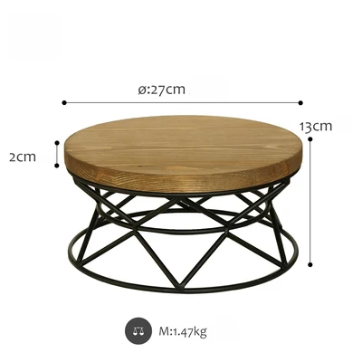 SWEETGO деревянная подставка для торта свадебный стол украшение помадка торт дисплей домашняя отделка кухни и бара 24 см/27 см настольные стойки - Цвет: Light coffee 27cm