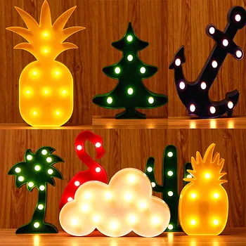 

Unicorn Flamingo Party Decoration Led Night Light Cartoon Table&Wall 3D Lamps for Kids Gifts Home Supplies Wedding Decorations