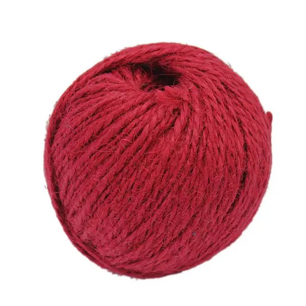 

50 Meters/Roll Red Twisted Burlap String Natural Fiber Jute Twine Rope DIY Gift Wrapping Tag Label Hang Wedding Home Accessories