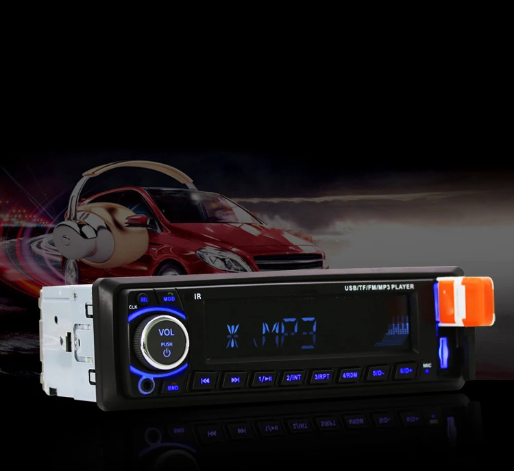 Автомагнитола 1din mp3 плеер FM Aux вход SD USB музыка MP3 bluetooth свободные руки|car radio|autoradio