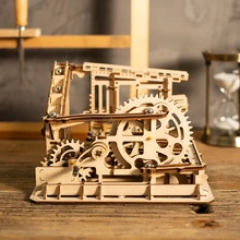 Robotime 4 Kinds DIY Wood Sculptures Industrial Decoration Statues Living Room Table Desk Accessories Anniversary for Gift LG