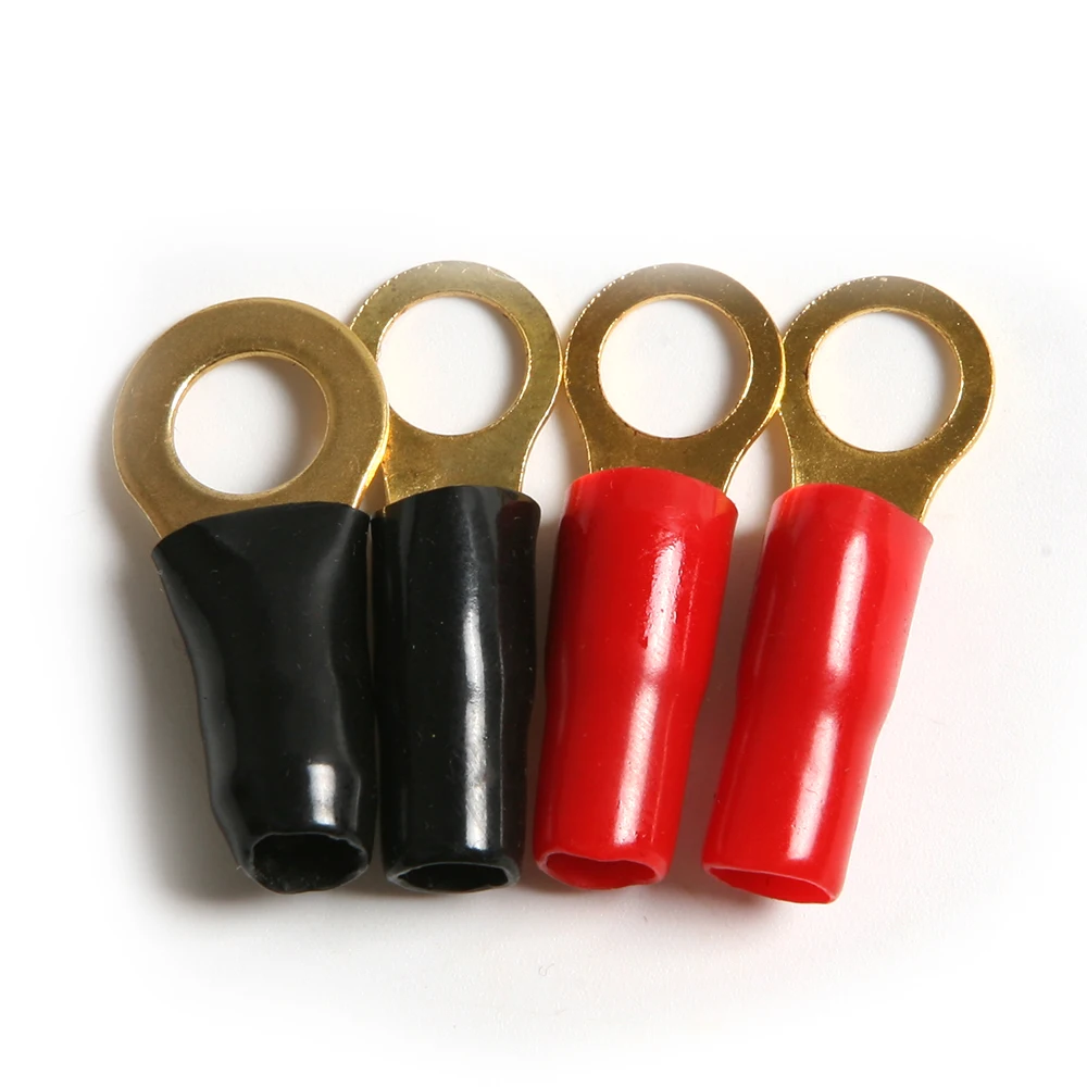 

Brand New and High Quality 20Pcs/set Rubber PVC RV6-8 Car Audio Terminal Wire Ring Connector Black Red 2 Colors Car Stying