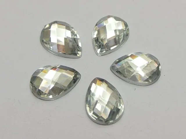 100pcs-No-Hole-Jewelry-Findings-diy-Decorative-Accessories-Mixed-Color13x18mmAcrylic-Flatback-Teardrop-Rhinestone (2)