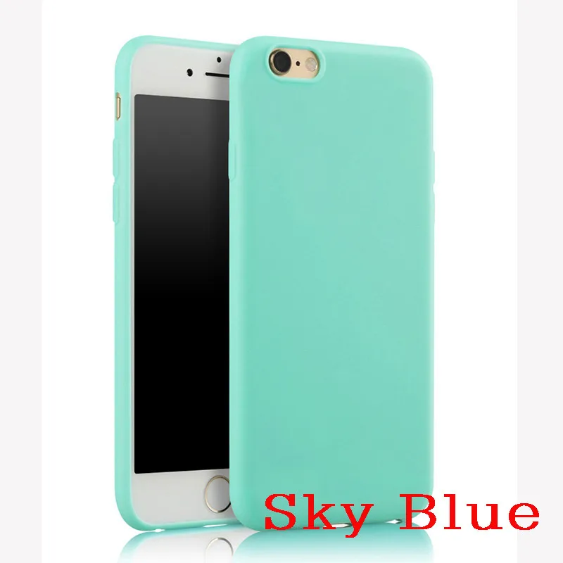 Fashion Cute Candy Colors Soft TPU Silicon phone cases for Apple iPhone 5 5S 5SE 6 6S 7 Plus Back Cover Coque Case iphone 8 silicone case