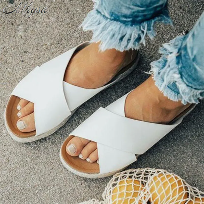 

Mhysa 2019 Summer Platform Sandals Fashion Women Gladiator Slippers Wedges Casual Woman Peep Toe Platform Slippers 35-43 T657
