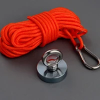 200kg Magnet Strong Powerful Neodymium N52 Magnet 60mm Salvage Magnet Fishing Magnets Magnetic Material Base Pot with 20m Rope - Цвет: Magnet and Rope