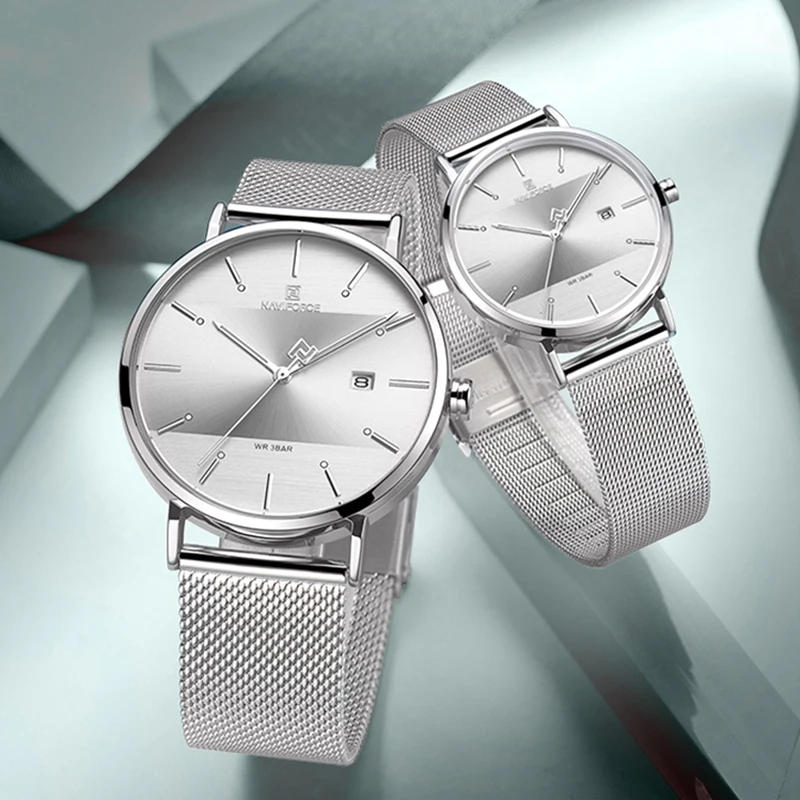 

Luxury Brand NAVIFORCE Watches Set Quartz Simple Casual Men Women Wrist Watch Fashion Waterproof Men‘s Ladies Couple Clock