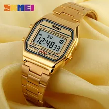 2017 SKMEI Men Fashion Casual Watch LED Man Digital Wristwatches Stainless Steel Waterproof Men Watches Masculino Relojes Clock